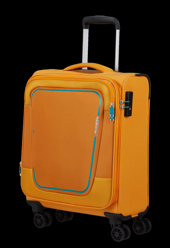 Gele Handbagage koffer 4 wielen H55XB40xD20/23 cm