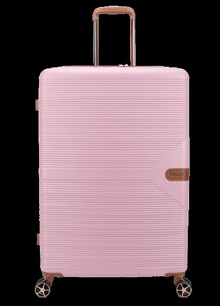 Roze Koffer 76cm met cognac accent Decent NL