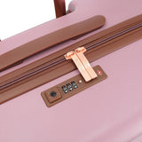 Roze Koffer 76cm met cognac accent Decent NL