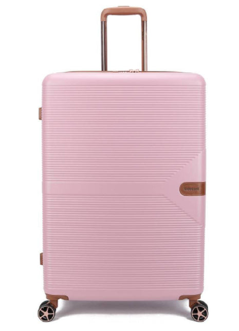 Roze Koffer 76cm met cognac accent Decent NL