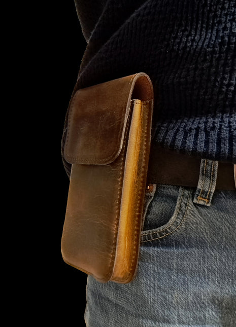Smartphone tasje voor aan de riem kwaliteit handmade