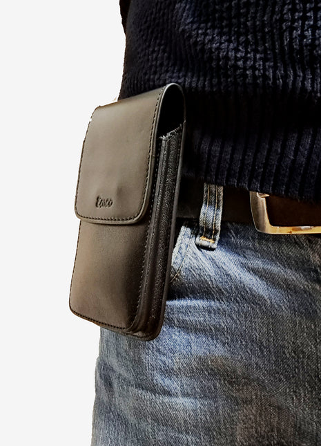 Telefoontasje voor aan de riem kwaliteit classic black