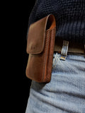 Telefoontasje voor aan de riem kwaliteit brandy brown