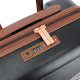 Zwarte Koffer 76cm met cognac accent Decent NL