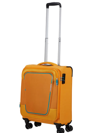 Gele Handbagage koffer 4 wielen H55XB40xD20/23 cm