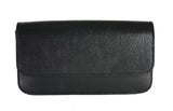 Telefoon tasje voor aan de riem leer dubbel vaks classic black
