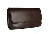 Telefoon tasje voor aan de riem dubbel vaks brandy (brown)