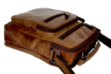 Heren tas met handvat leer vintage brown