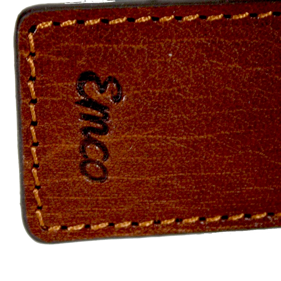 Kam etui leer cognac klassiek (kwaliteit)