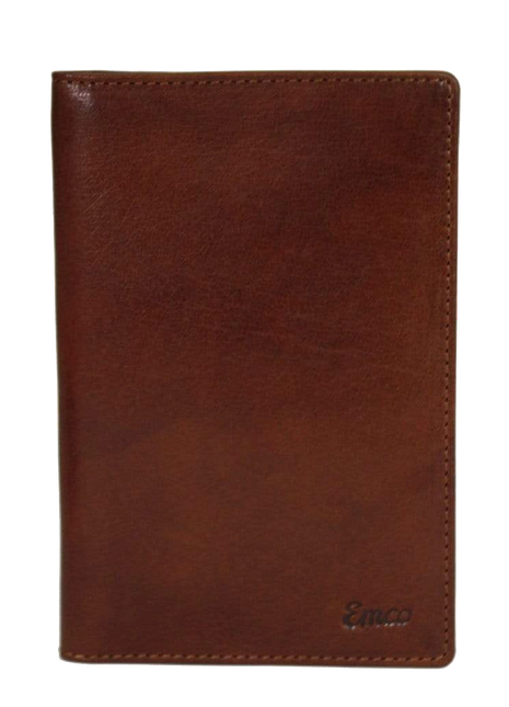 Portefeuille/Pasjes/Autopapieren/Binnenzak wallet Leer Cognac Klassiek