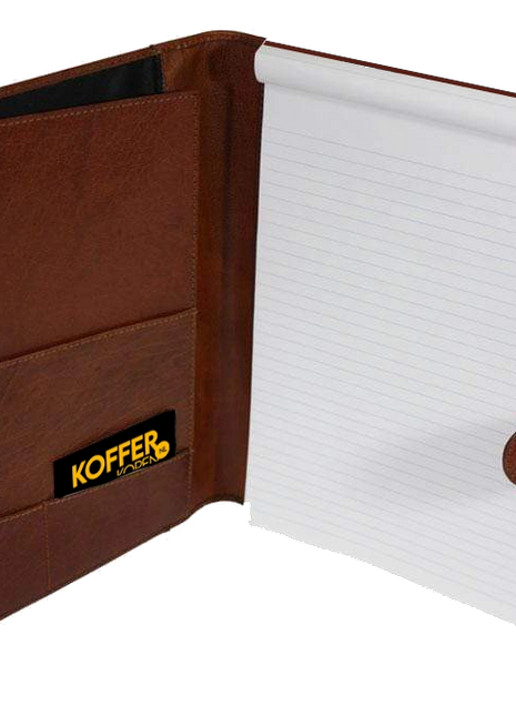 Schrijmap leer cognac klassiek Emco premium collection