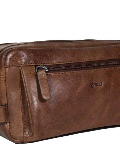 Kofferkopen.nl - Toilettas leer Vintage Brown Emco Premium Collection - accessoire -