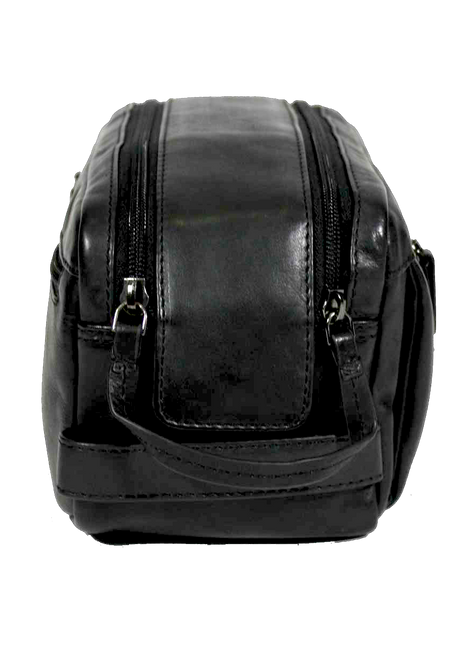 Kofferkopen.nl - Zwarte Toilettas Leder Emco Premium Collection - Handbagage -